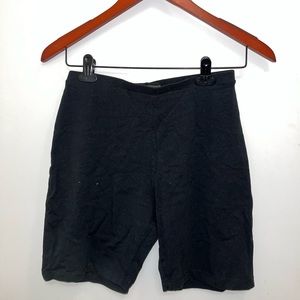 Black biker shorts.